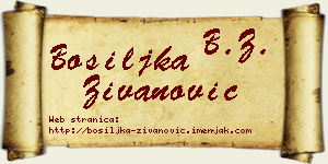 Bosiljka Živanović vizit kartica